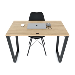 โต๊ะคอมพิวเตอร์ไม้อัดเคลือบเมลามีน ขาทรงสี่เหลี่ยมคางหมู 100x60 ซม. โต๊ะผู้จัดการ HBTC028 - Product Image 1
