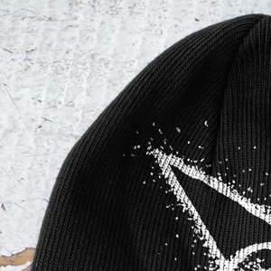 Custom made With Letter Jacquard Knitted Custom Your Logo Cuffed Sports Jacquard Knitted Beanie Fashion Winter jacquard Beanie - Product Image 2