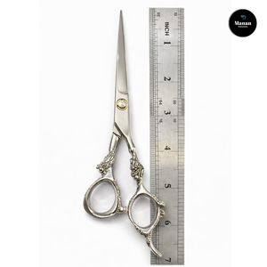 Tijeras profesionales MANAN INSTRUMENTS MI-HDS-2110 de acero inoxidable 4Cr13 para cortar el cabello, para diestros, afiladas, de 7 pulgadas, con mango de dragón - Product Image 3