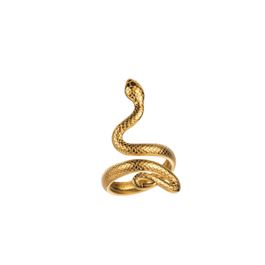 Anillo abierto minimalista de acero inoxidable 304 chapado en oro deslustre para mujer, joyería de moda de estilo Ins - Product Image 4