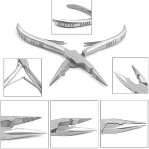 Outil de retrait de perles micro anneau en acier inoxydable Extensions de cheveux à la kératine Pince plus proche Sac de colle en silicone Outils d'extension de cheveux - Product Image 3