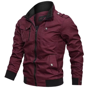 Chaqueta de hombre, chaqueta bomber de algodón cálida para invierno, chaqueta informal, abrigo, chaqueta cortavientos con cuello alto para hombre, ropa de abrigo a la moda - Product Image 1