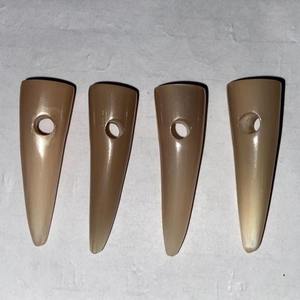 Fermoir en corne de buffle polie, écologique et solide, pour vestes d'hiver résistantes, manteaux longs, sacs faits à la main et couture artisanale - Product Image 1