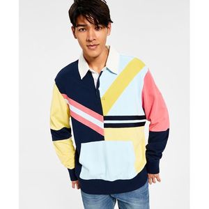 Felpa da Rugby da Uomo Sun + Stone con Bottoni, Materiale Lavorato a Maglia Ecologico, Logo Personalizzabile, Taglie Lunghe da XL a 6XL - Product Image 1