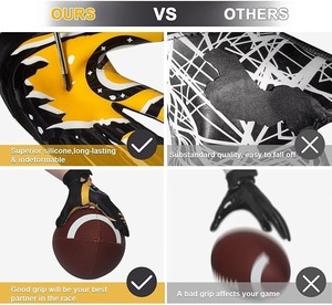 Guantes de Fútbol Americano Profesionales de Diseño Personalizado, Guantes de Receptor, Tamaño Estándar, Cuero Sintético de Primera Calidad, Todos los Tamaños - Product Image 4
