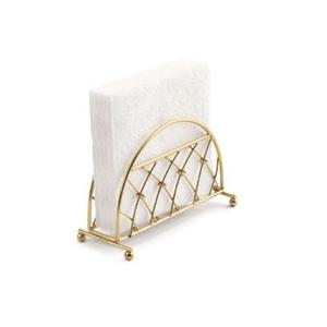 Porte-serviettes en métal en forme de demi-cercle Plateau de table fini enduit noir pour porte-serviettes de table à manger - Product Image 1