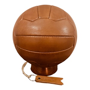 1934 Federale 102 - Antique Vintage Classic Retro 100% Fútbol de cuero de vaca 18 paneles Tamaño 5 Tan-CON BASE DE MADERA - Product Image 2