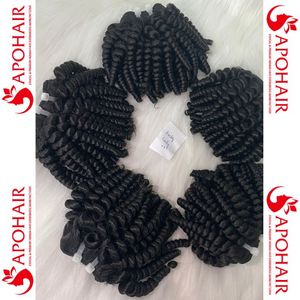 Extensiones de cabello humano Remy virgen doble rizado de 14 pulgadas superventas tipo de cabello vietnamita trama de máquina negra - Product Image 4