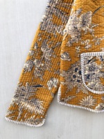 Indiaas handgemaakte gewatteerde jassen van katoen, bloemenprint, bohemian stijl, herfst-winterjas, streetwear, boho gewatteerde reversibele jas