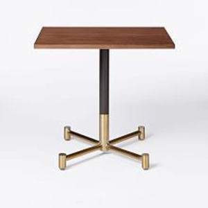 Mesa de Centro Redonda de Lujo con Tapa de Madera de Nogal con Diseño de Estrella y Base de Latón Cepillado, Muebles Modernos de Alta Gama - Product Image 5