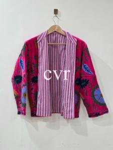 Uzbek Outerwear Hand Embroidered Eco-Friendly Suzani Velvet Handmade Velvet Suzani Women's Luxury <b>Coat</b> Winter Boho for Party We - Product Image 3