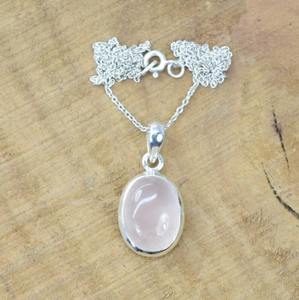 925 argent Sterling Rose Quartz pierres précieuses pendentif bijoux à la main Style Boho pendentif bijoux pour femmes cadeau de mariage pour femme - Product Image 3