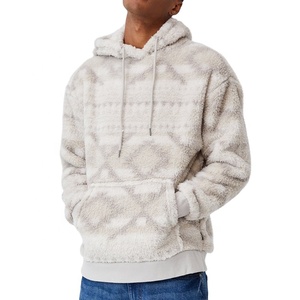 Wholesale High Quality Warm Winter Long Sleeve Heavy Weight <b>Sherpa</b> <b>Fleece</b> Printed Tie Dye <b>Men</b> Fur Hoodies - Product Image 1