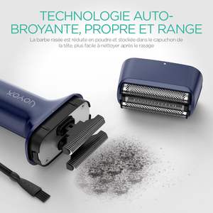 Rasoir électrique rechargeable 3-en-1 pour hommes, utilisation humide et sèche, rotatif, alimentation USB, verrouillage de voyage, pour visage et corps, avec lames de rechange - Product Image 4