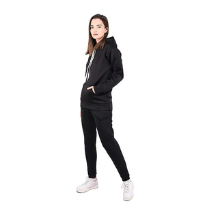 Women's Winter Pullover Hoodie & Tracksuit <b>Set</b> 100% Cotton Fleece Eco-Friendly Customized Logo Full-Length Regular Fit - Product Image 2