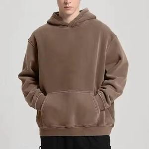 Recién llegado ácido lavado hombres sudaderas con capucha peso pesado 500gsm personalizado de gran tamaño Vintage Mineral lavado pulóver sudaderas con capucha para hombres - Product Image 5