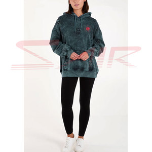 Sweat à capuche vintage en molleton 100 % coton délavé à l'acide, personnalisable, motif uni, coupe-vent, imperméable, streetwear, du fabricant OEM - Product Image 4