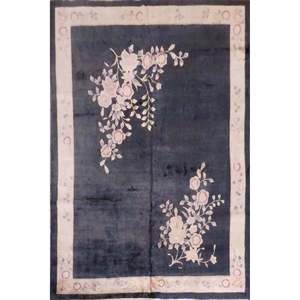 Tarbiz New Hand Knotted Persian Tabriz Rugs, Traditional Floral, Natural Vegetable <b>Dyes</b>, <b>Wool</b> & Cotton, Black, 8' X 10', - Product Image 1
