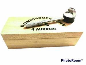 La lentille de miroir de l'ophtalmologie 4 de gonioscope de miroir de marque de fabrication de SS vient avec le cas unique livraison... - Product Image 3