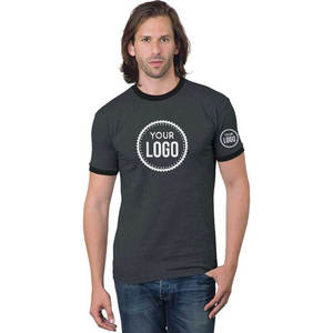 T-shirt unisexe en coton 100% tricoté, col rond, coupe classique, pour impression de logo personnalisé - Product Image 4