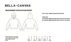 Bella + Canvas MUJER CINCHED BOTTOM HOODIE FWD Moda sudaderas con capucha y sudaderas de mujer de gran tamaño personalizado clásico Transpirable - Product Image 6