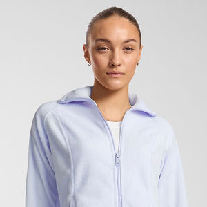 Veste softshell d'hiver pour femmes personnalisée 100% polyester respirant micropolaire col montant brodé Logo Design polaire - Product Image 3