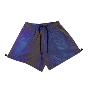 ชุดออกกำลังกายขาสั้นสะท้อนแสงสีรุ้งสำหรับผู้หญิงชุดออกกำลังกายพร้อมเชือกผูกสำหรับเล่นโยคะกลางแจ้งฤดูร้อน - Product Image 6