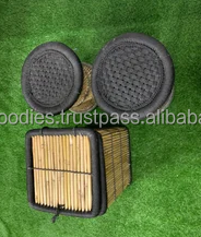 Wholesale Hand Woven Cane + Jute Rope Multifunction Storage Box <b>Basket</b> <b>Lid</b> Trunk Clothes Organizer Traditional Design 60x40x30cm - Product Image 4