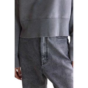 เสื้อสเวตเชิ้ตคอปกคอกลมแขนยาวผ้าฟลีซผ้าฝ้ายระบายอากาศได้ดีเป็นมิตรกับสิ่งแวดล้อมป้องกันริ้วรอยแห้งเร็วลำลองสำหรับผู้หญิง - Product Image 3