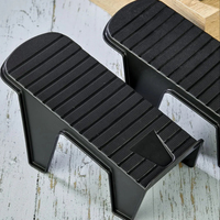 Organisateur de chaussures Afossa en plastique PP noir, design gain de place pour garage, cuisine et rangement d'outils