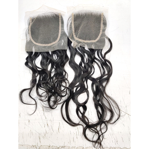 Bonitos mechones de cabello de templo indio y cierres frontales Cabello libre de queratina blanqueada de larga duración - Product Image 6