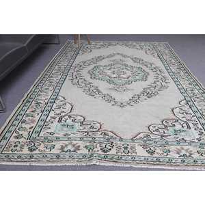 พรมตุรกีขนาดใหญ่ 5.8x8.7 ฟุต พรมลายปะติดสีน้ำตาลวินเทจ - Product Image 2