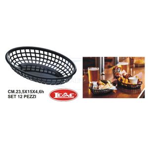 ชุดที่ใส่ขนมปังพลาสติกรูปไข่สีดำ12ชิ้นถาดเสิร์ฟอเนกประสงค์ขนาด23.5x15x4.6H สำหรับอบและจัดแสดง - Product Image 1