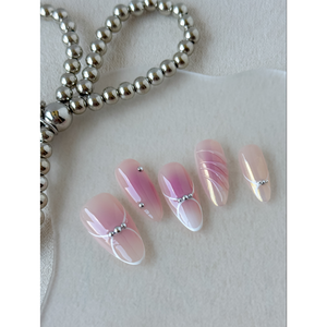 Faux ongles à presser Rose Mirage : Design élégant et féminin pour embellir vos ongles - Product Image 2