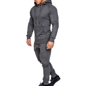 50% coton 50% polyester mélange brodé rouge vêtements de sport sweat-shirt à capuche zippé pour hommes et pantalon de survêtement ensemble - Product Image 4