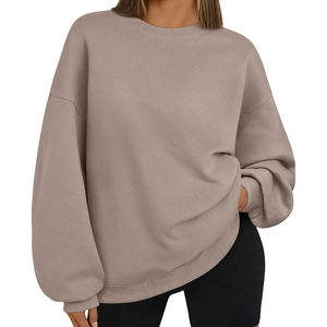 เสื้อสเวตเตอร์ผ้าฝ้าย100% ของผู้หญิงเสื้อสเวตเตอร์แฟชั่นลำลองสีพื้นระบายอากาศสำหรับฤดูหนาว - Product Image 5