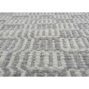 Alfombra de Lana Hecha a Mano Abrash, Tejido Plano, Gris y Negro, Diseño Geométrico a Rayas, para el Hogar, Pasillo, Rectangular, para el Lateral de la Cama, Alfombra de Yute-ADWL-16 - Product Image 3