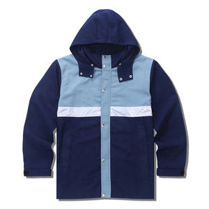 Veste Coupe-Vent pour Homme Contraste Fermeture Éclair Bouton Imperméable Nylon Court Long Uni Patchwork Broderie Été Extérieur Vente en Gros - Product Image 2