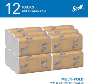 กระดาษเช็ดมือแบบพับได้ Scott Professional แบบแพ็คใหญ่ 12 ห่อ x 250 แผ่น (58091) - Product Image 3