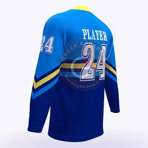 เสื้อเจอร์ซีย์สำหรับเล่นฮ็อกกี้น้ำแข็งพิมพ์ลายซับลิเมชันงานปักตามสั่งเครื่องแบบฮ็อกกี้น้ำแข็งเปล่าของคุณเอง - Product Image 6