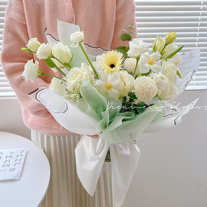 Hojas de papel de regalo florales impermeables, ramo de flores frescas, embalaje de regalo, suministros de floristería coreana, 20 hojas/paquete - Product Image 4