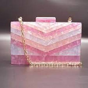 High Quality Ladies Clutch Fashionable <b>Resin</b> and Metal Purses for Parties and Weddings Rhinestone Handbags with <b>Stone</b> Pattern - Product Image 4