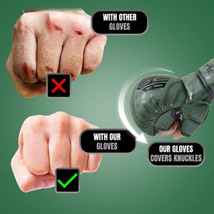 Guantes de Sparring MMA Tiger Top Rank de 7oz para Hombres y Mujeres Palma Abierta Medio Dedo Guantes de Cuero UFC para Entrenamiento de Kickboxing y Artes Marciales - Product Image 4