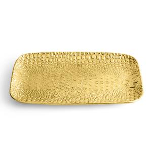 Plateau de service imprimé en métal artisanal pour mariages, hôtels et cuisines, forme rectangulaire avec logo personnalisé - Product Image 3