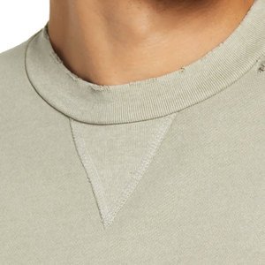 Venta al por mayor Streetstyle 100% algodón cuello redondo sudaderas hombres pulóver sudadera personalizado logotipo estampado sudaderas con capucha - Product Image 5