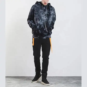 Vente en gros Sweat à capuche de sport unisexe de bonne qualité 350G, couleur unie, broderie personnalisée, Sweats à capuche noirs surdimensionnés pour hommes - Product Image 4