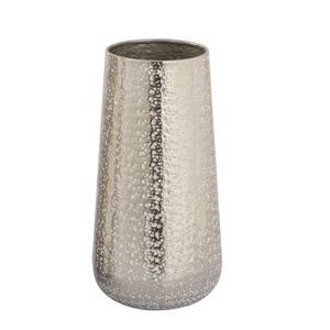 Florero de Metal caro, acabado martillado de plata brillante para decoración del hogar, escritorio, piso, escaparate, macetas, jarrón de Metal - Product Image 4