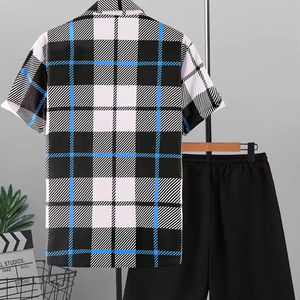 Ensemble d'été pour hommes Tenue de vacances | Chemise tropicale respirante et ensemble de shorts Costume d'été à la mode pour hommes - Product Image 2