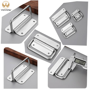Poignée de meuble en acier inoxydable à quatre trous, type anneau, durable pour cuisine, bagages, boîte à outils, usage domestique et mobilier - Product Image 3