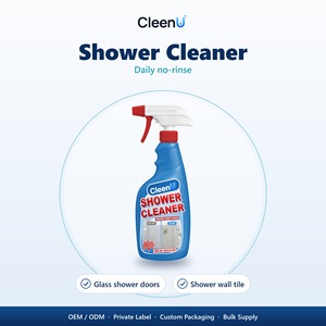 Spray detergente quotidiano per doccia 500ml, senza risciacquo, per vetri e porte doccia, rimuove sapone, incrostazioni e macchie d'acqua per piastrelle e accessori, OEM, all'ingrosso - Product Image 1
